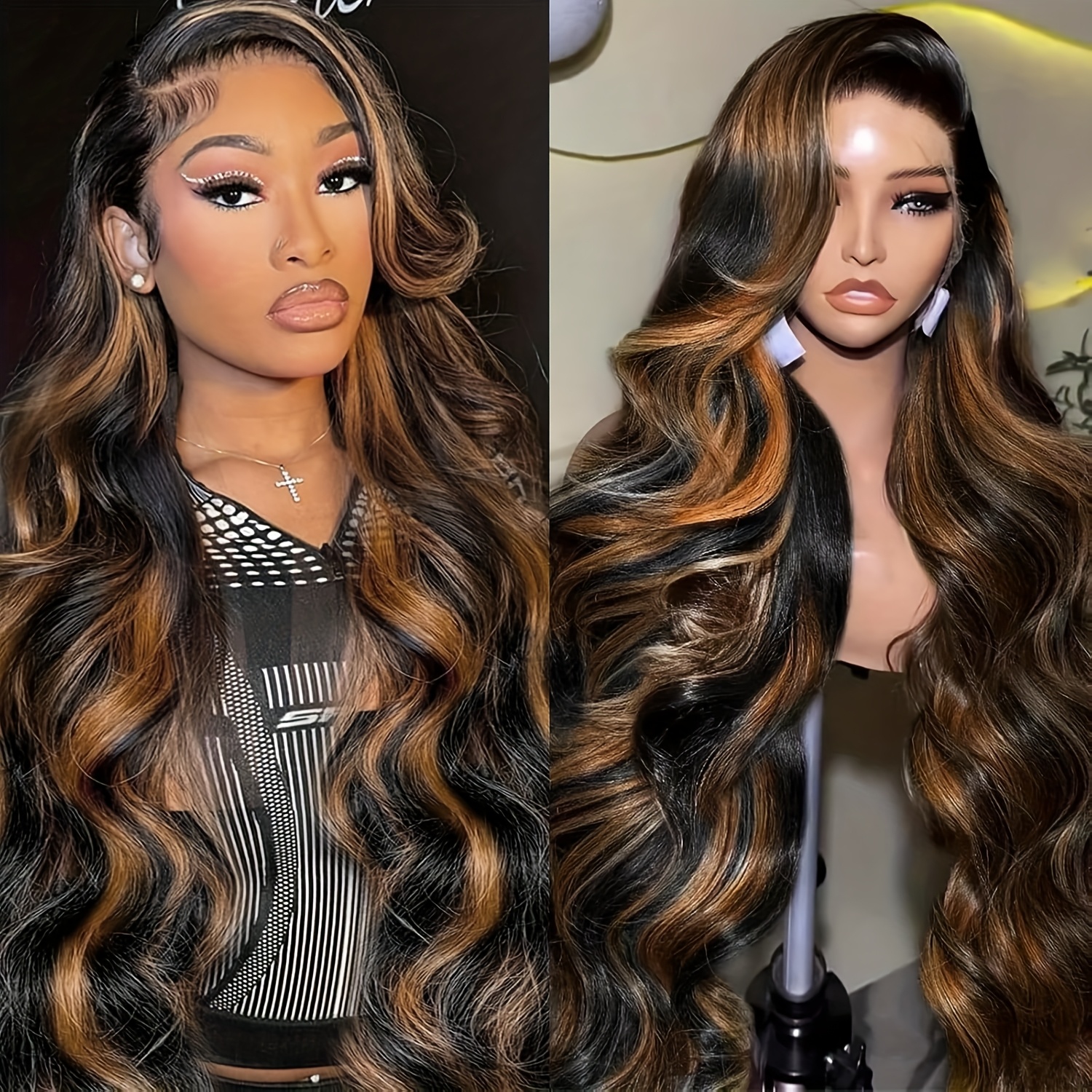 Luxury Lifestyle Hair - 5X5 1B/30 Highlight Ombre Brown Lace