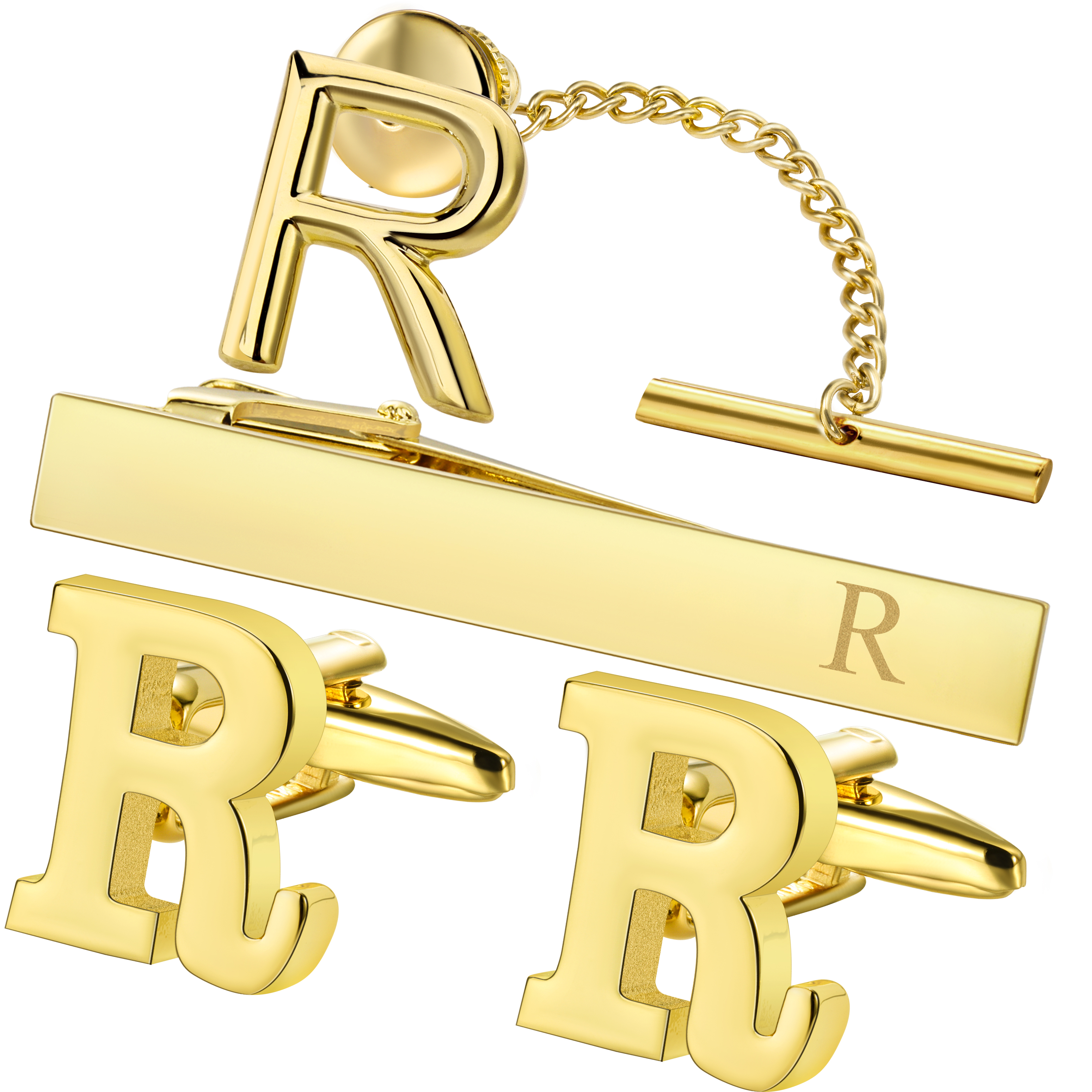HAWSON Personalized Letter  Cu - Monogram Cufflinks Set recension och pris