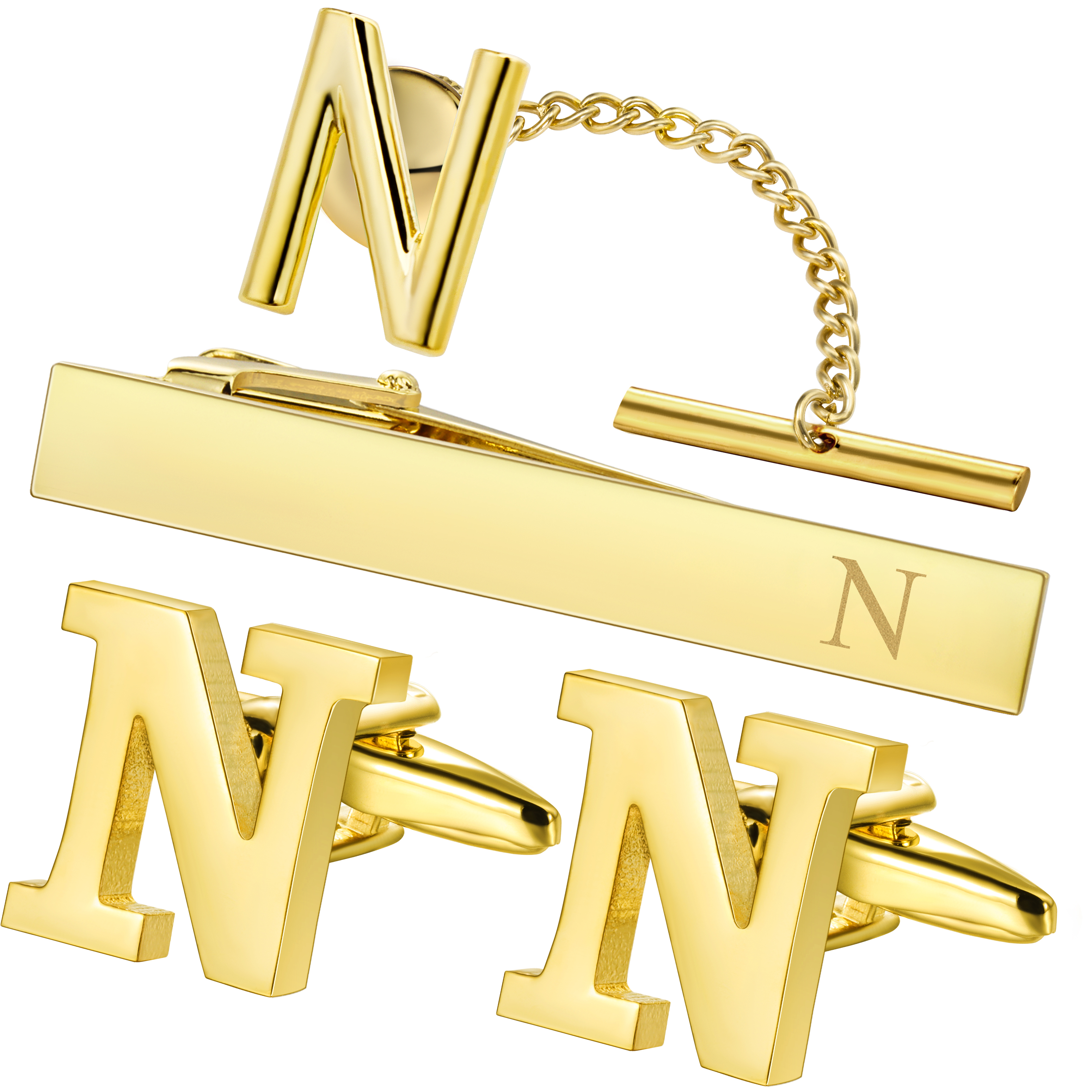 HAWSON Personalized Letter  Cu - Monogram Cufflinks Set recension och pris