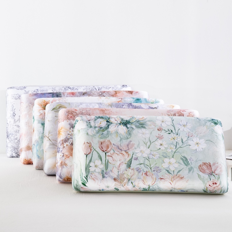 Floral Printed Cooling Pillowc - Silk Pillowcase Set recension och pris