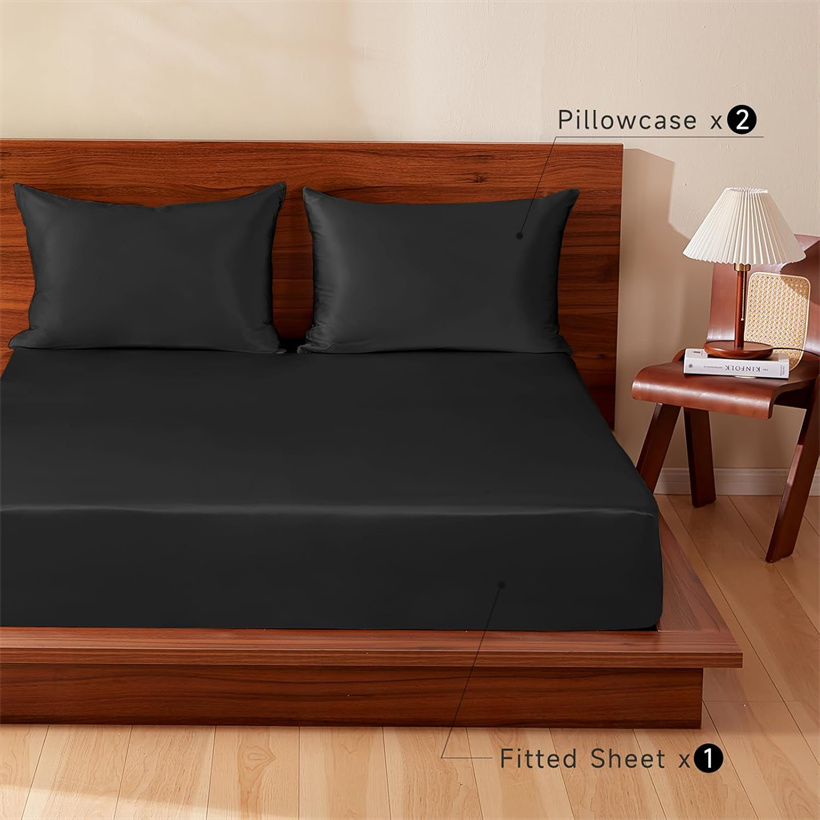 Smooth 3Pcs Set Mulberry Silk  - Silk Pillowcase Set recension och pris