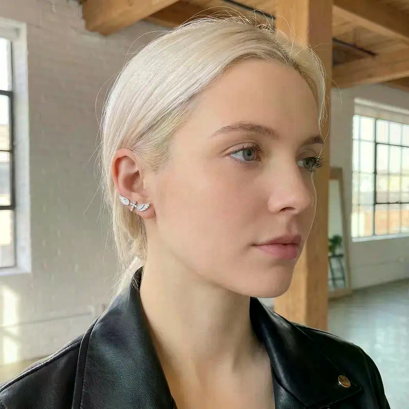 Angel Wings Cross Earrings Lux - Luxury Lifestyle Jewelry recension och pris