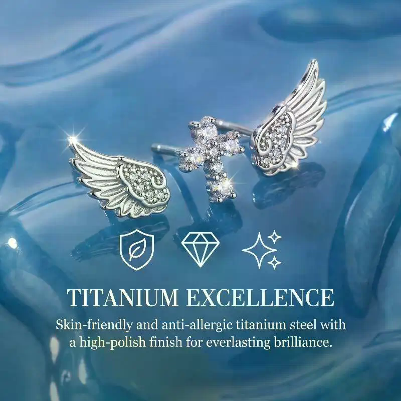 Angel Wings Cross Earrings Lux - Luxury Lifestyle Jewelry recension och pris