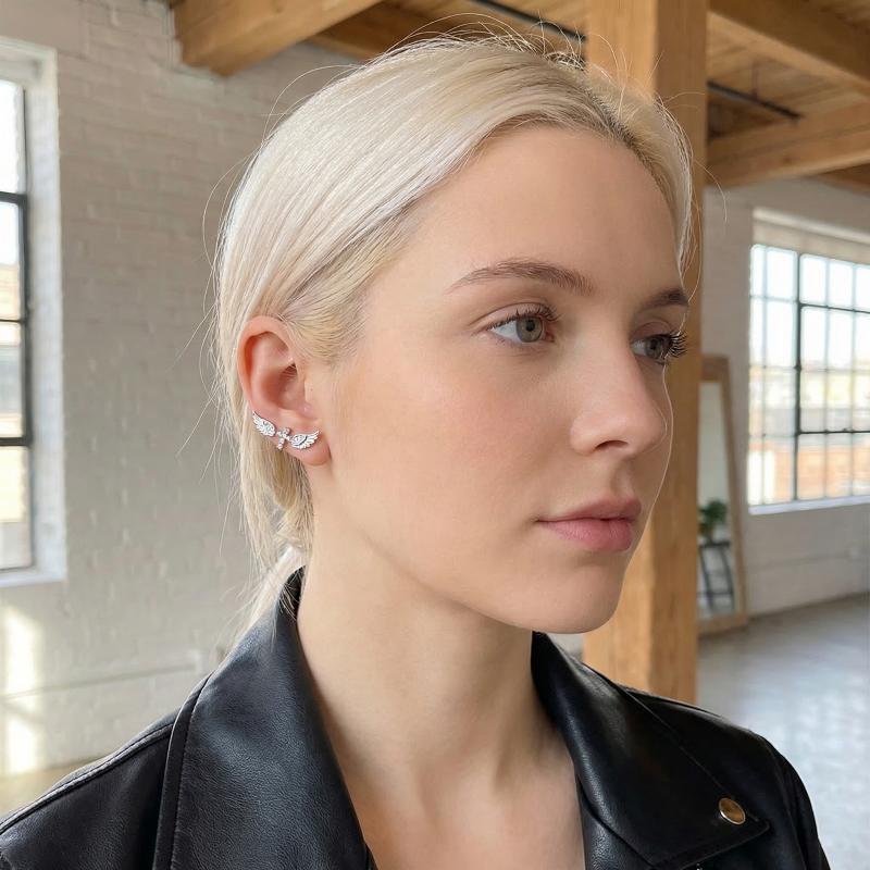 Angel Wings Cross Earrings Lux - Luxury Lifestyle Jewelry recension och pris