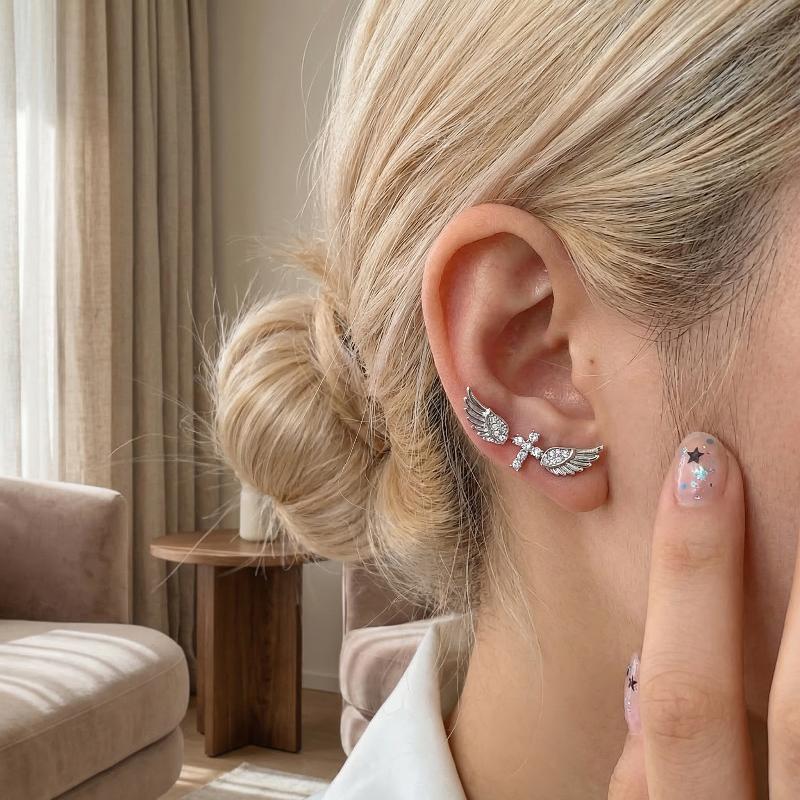 Angel Wings Cross Earrings Lux - Luxury Lifestyle Jewelry recension och pris
