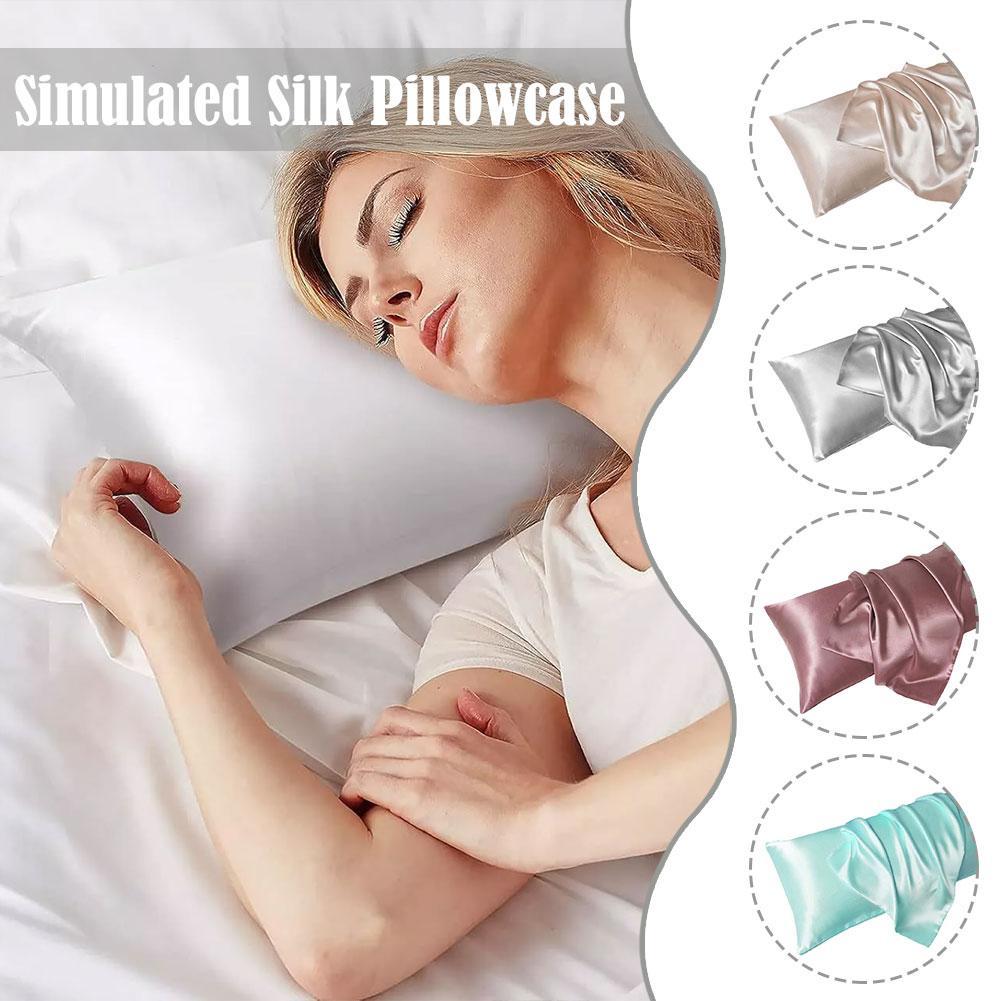 Luxury Satin Pillow Case For H - Silk Pillowcase Set recension och pris