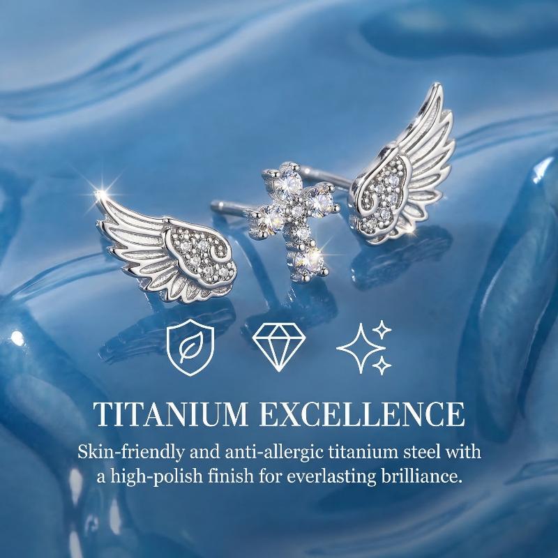 Angel Wings Cross Earrings Lux - Luxury Lifestyle Jewelry recension och pris