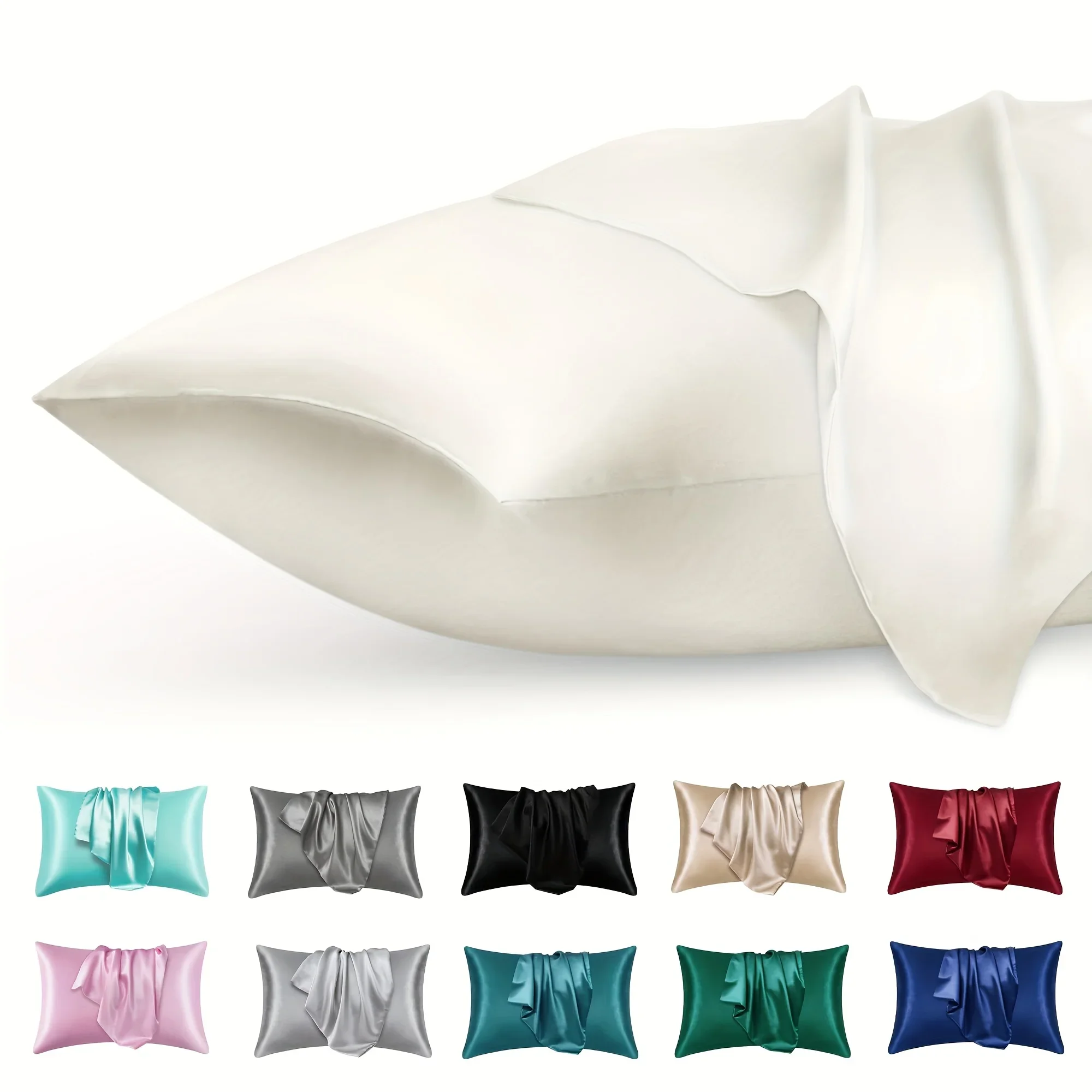 2pcs Luxury Satin Envelope Pil - Silk Pillowcase Set recension och pris