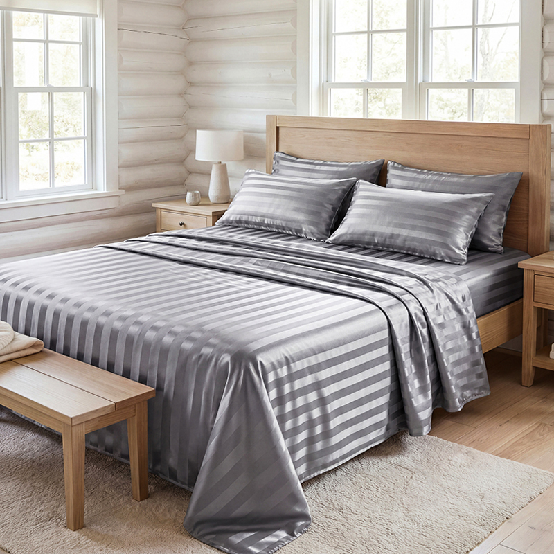 Wrinkle Resistant Striped Sati - Silk Pillowcase Set recension och pris