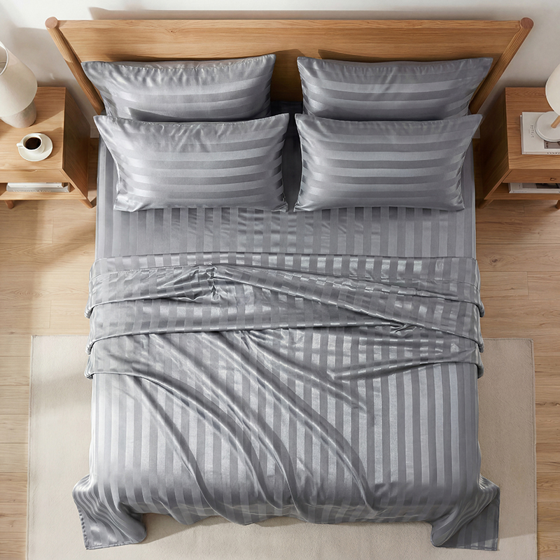 Wrinkle Resistant Striped Sati - Silk Pillowcase Set recension och pris