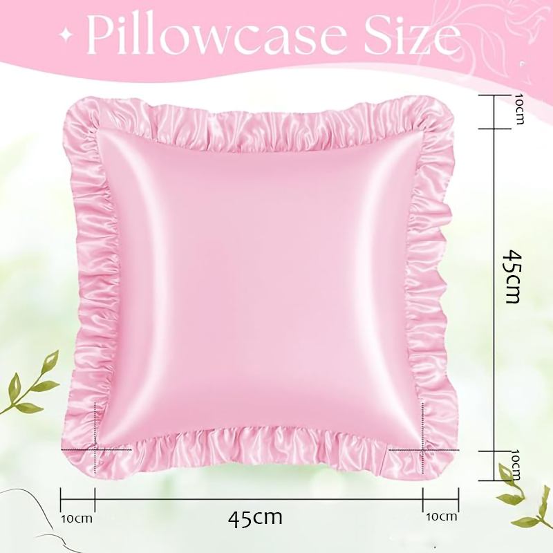 2Pcs Satin Ruffled Pillow Case - Silk Pillowcase Set recension och pris