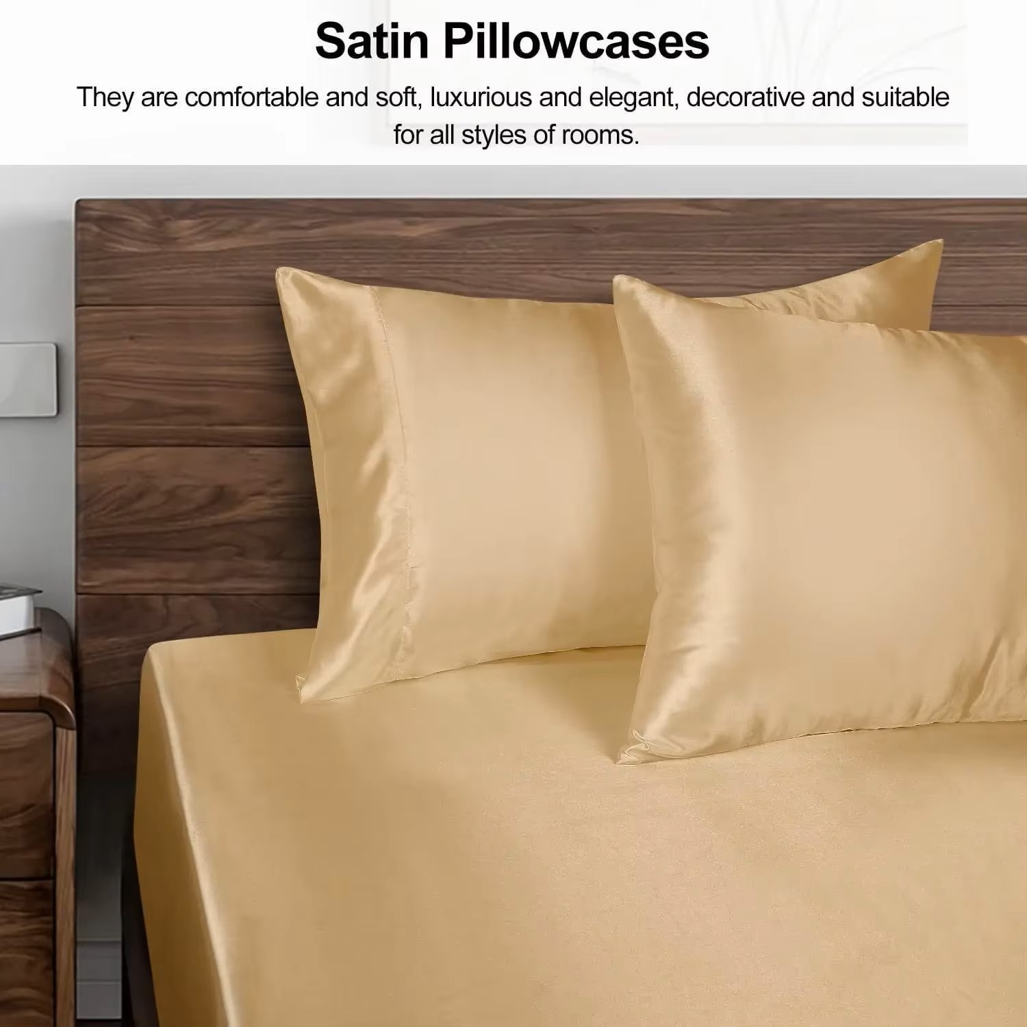 1PC Satin Pillowcase for Hair  - Silk Pillowcase Set recension och pris