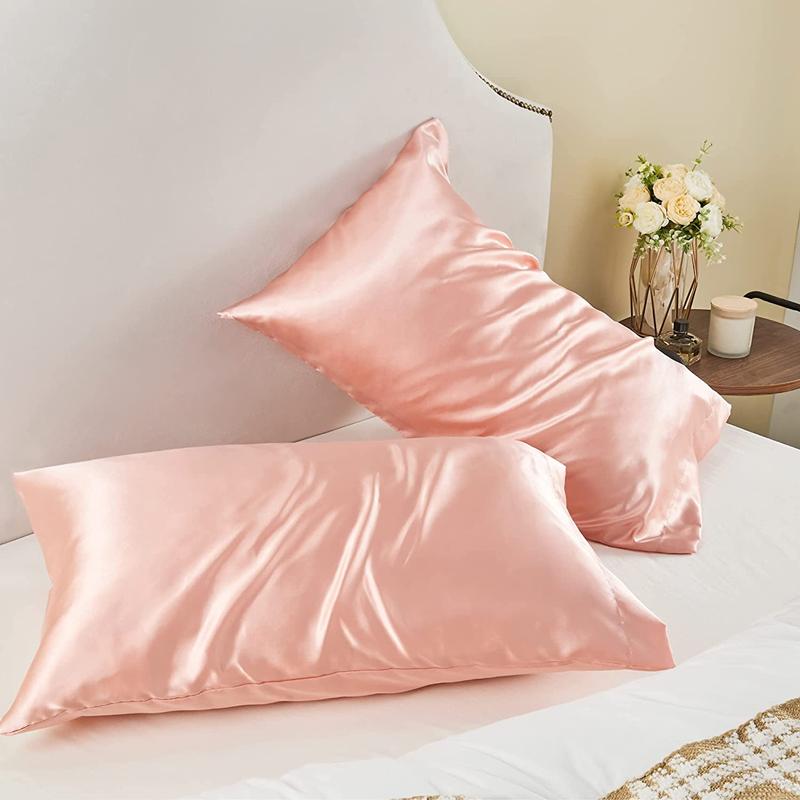 New 2pcs Nordic Pure Emulation - Silk Pillowcase Set recension och pris